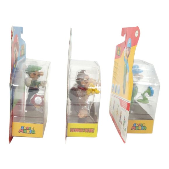 Super Mario Donkey Kong Bananas Luigi Super Mushroom Ice Flower Figures NEW - Picture 5 of 15